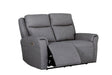 Charcoal Textured Fabric 2 Seater Electric Recliner Sofa
