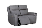 Charcoal Textured Fabric 2 Seater Electric Recliner Sofa