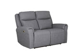 Charcoal Textured Fabric 2 Seater Electric Recliner Sofa