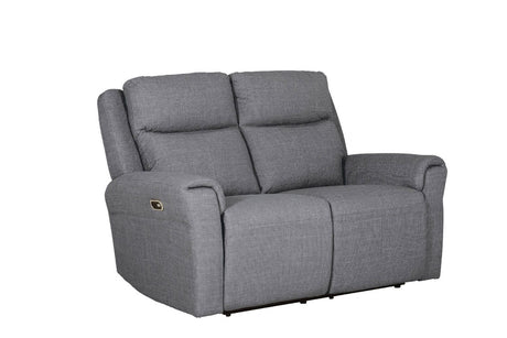 Charcoal Textured Fabric 2 Seater Electric Recliner Sofa