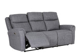 Russo 3 Seater Electric Recliner Charcoal