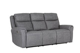 Russo 3 Seater Electric Recliner Charcoal