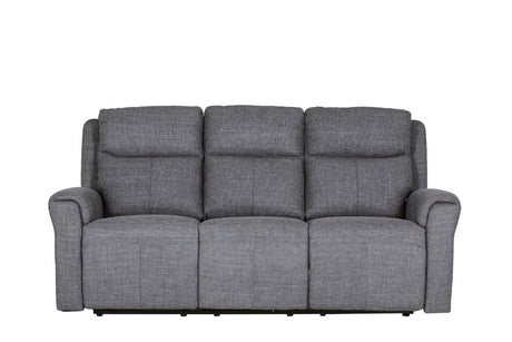 Charcoal Fabric 3 Seater Electric Recliner Sofa with USB