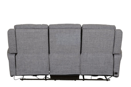 Charcoal Fabric 3 Seater Electric Recliner Sofa with USB