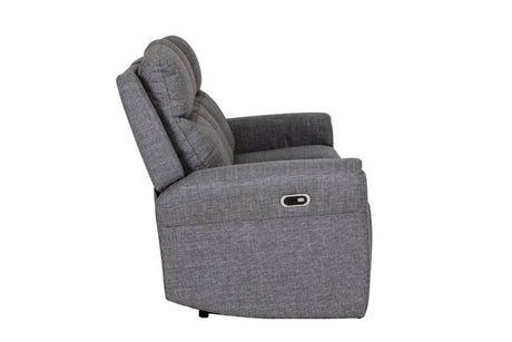Charcoal Fabric 3 Seater Electric Recliner Sofa with USB