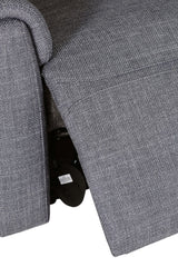 Charcoal Fabric Large Corner Group Electric Recliner Sofa