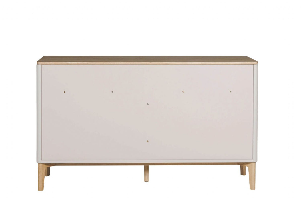 Taupe Oak Wide Chest of 7 Drawers