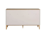 Taupe Oak Wide Chest of 7 Drawers
