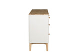 Taupe Oak Wide Chest of 7 Drawers