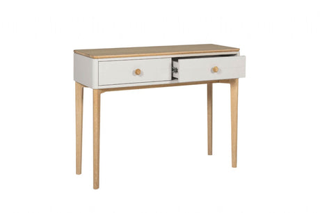 Oak 2 Taupe Drawer Dressing Table Desk