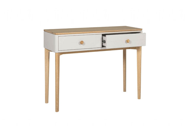 Oak 2 Taupe Drawer Dressing Table Desk