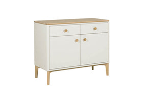 Taupe Wooden Small 2 Door 2 Drawer Sideboard