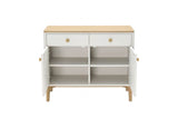 Taupe Wooden Small 2 Door 2 Drawer Sideboard