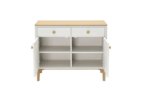 Taupe Wooden Small 2 Door 2 Drawer Sideboard