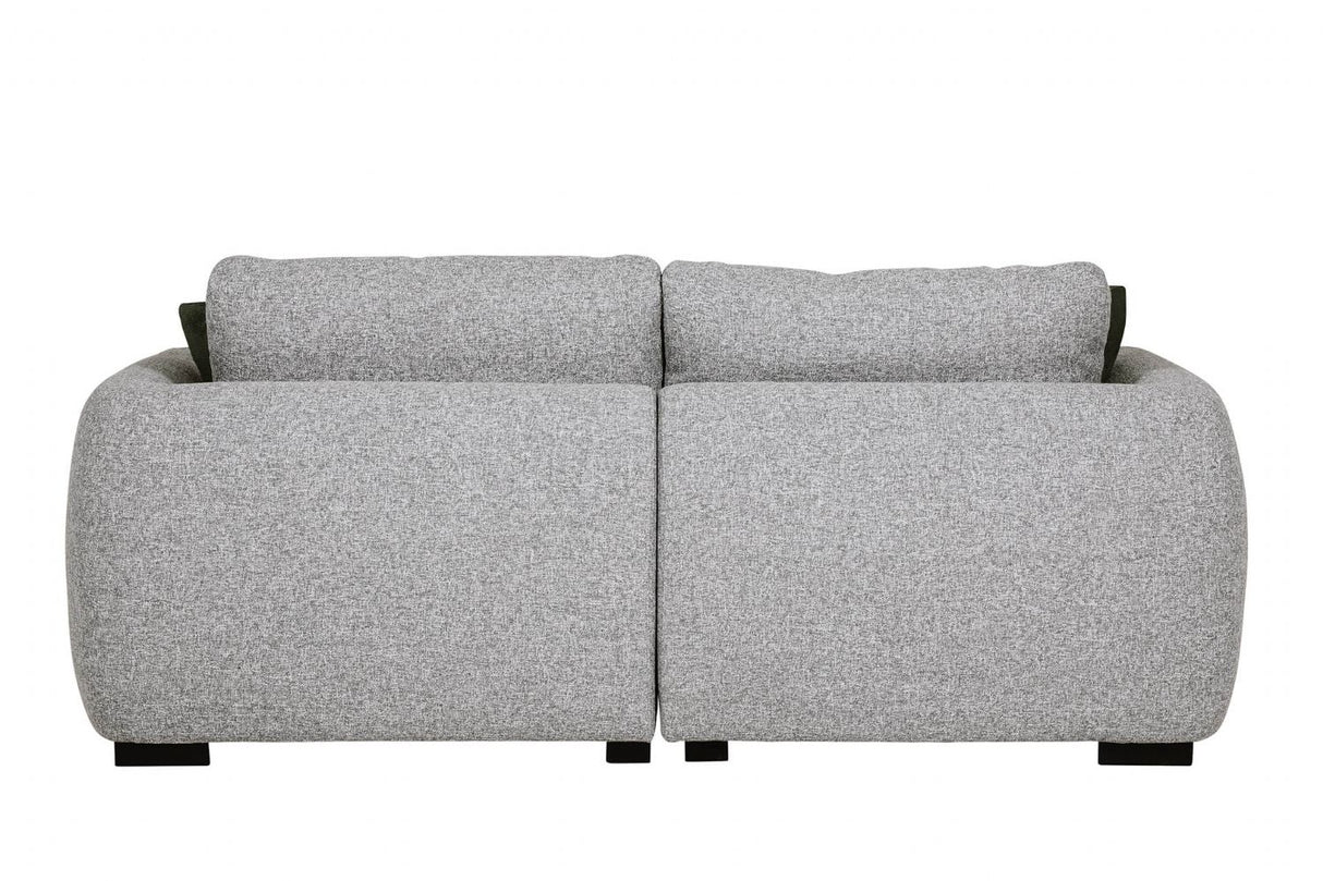 Grey Textured Fabric 4 Seater Standard Back Sofa