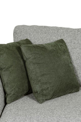 Grey Textured Fabric 4 Seater Standard Back Sofa