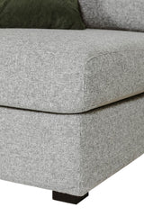 Grey Textured Fabric 4 Seater Standard Back Sofa