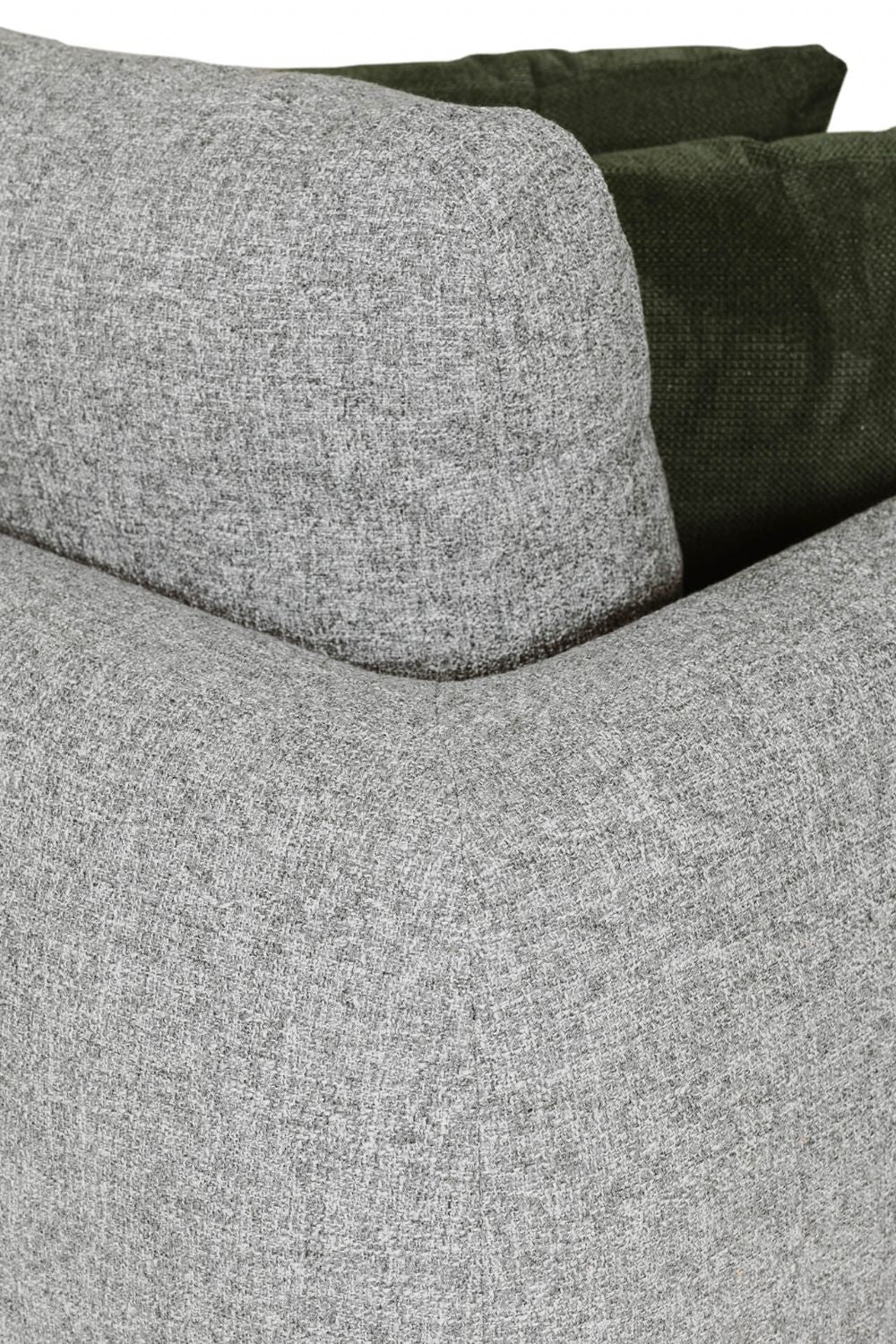 Grey Textured Fabric 4 Seater Standard Back Sofa