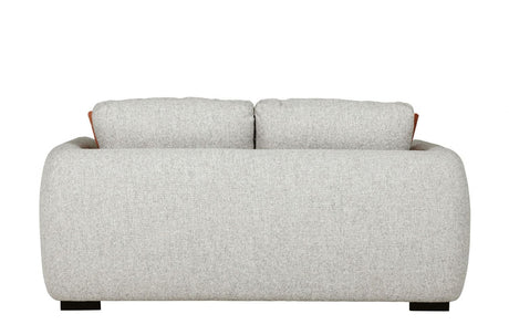 Natural Chenille Fabric Upholstered 2 Seater Sofa