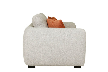 Natural Chenille Fabric Upholstered 2 Seater Sofa
