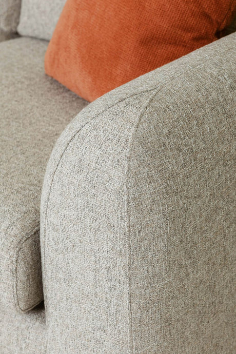Natural Chenille Fabric Upholstered 2 Seater Sofa