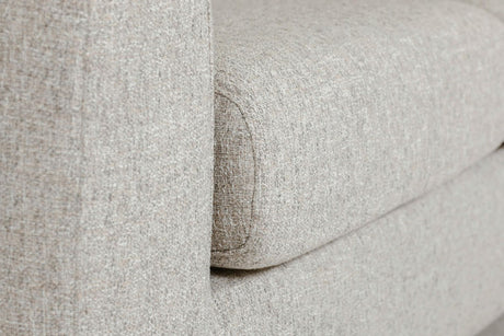 Natural Chenille Fabric Upholstered 2 Seater Sofa