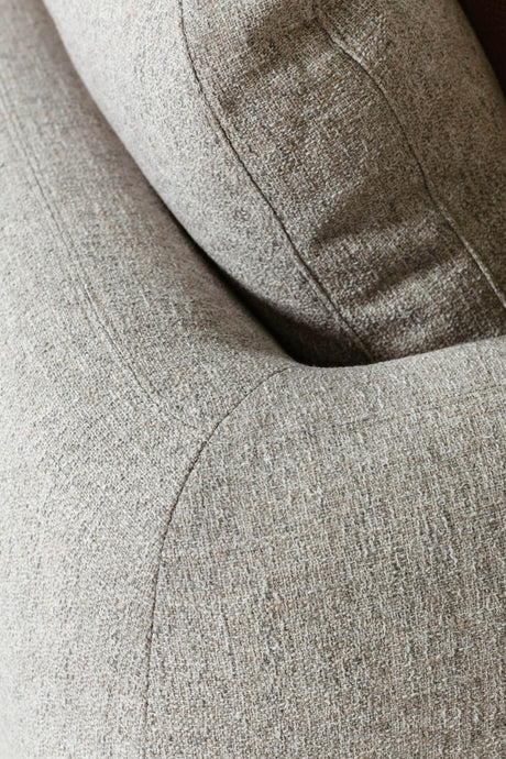 Natural Chenille Fabric Upholstered 2 Seater Sofa