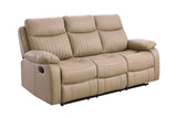 Brown Fabric 3 Seater Manual Recliner Sofa