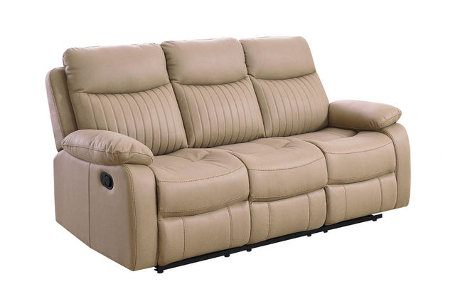Brown Fabric 3 Seater Manual Recliner Sofa
