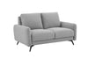 Grey Woven Fabric 2 Seater Standard Back Sofa