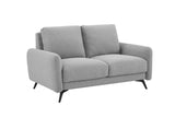 Grey Woven Fabric 2 Seater Standard Back Sofa