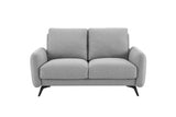 Grey Woven Fabric 2 Seater Standard Back Sofa