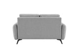 Grey Woven Fabric 2 Seater Standard Back Sofa