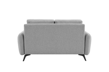 Grey Woven Fabric 2 Seater Standard Back Sofa