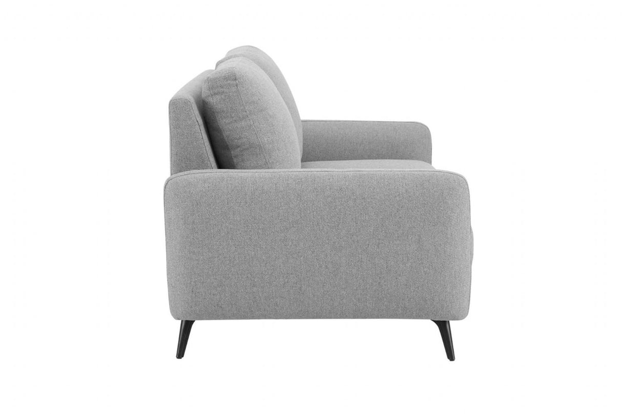 Grey Woven Fabric 2 Seater Standard Back Sofa