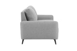 Grey Woven Fabric 2 Seater Standard Back Sofa