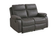 Dark Grey Fabric 2 Seater Manual Recliner Sofa