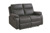 Dark Grey Fabric 2 Seater Manual Recliner Sofa