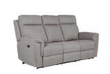 Grey Textured Fabric 3 Seater Electric Recliner Sofa