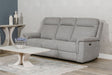 Grey Textured Fabric 3 Seater Electric Recliner Sofa