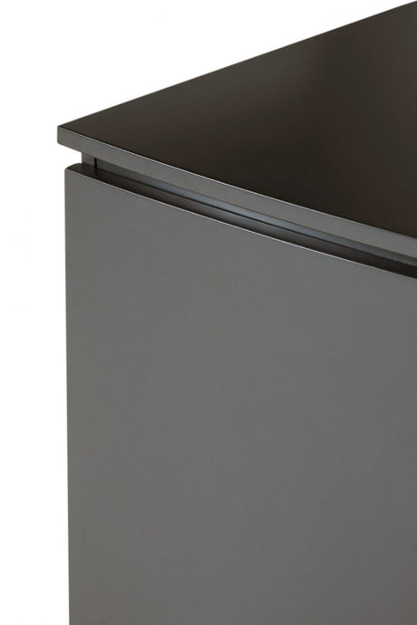Charcoal Wooden Wide 3 Door Sideboard with LED