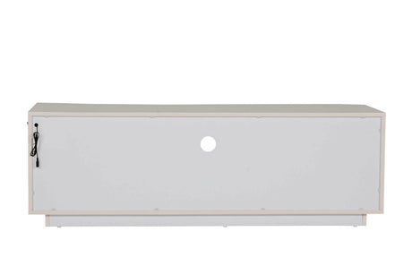Greige Gloss Finish Wooden TV Media Cabinet with LED