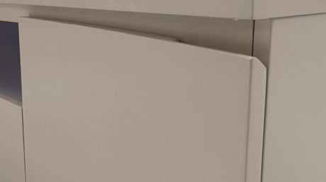 Greige Gloss Finish Wooden TV Media Cabinet with LED
