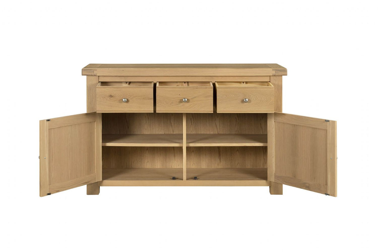 Natural Oak Large 2 Door 3 Drawer Sideboard