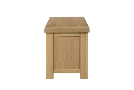 Natural Oak Large 2 Door TV Media Unit with Open Shelves