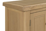 Natural Oak Large 2 Door TV Media Unit with Open Shelves