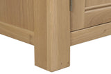 Natural Oak Large 2 Door TV Media Unit with Open Shelves