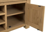 Natural Oak Large 2 Door TV Media Unit with Open Shelves