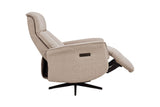 Mushroom Fabric Electric Power Reclining Accent Chair
