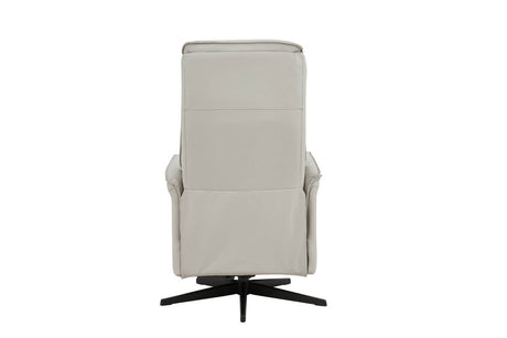 Stone Leather Electric Power Recliner Accent Chair